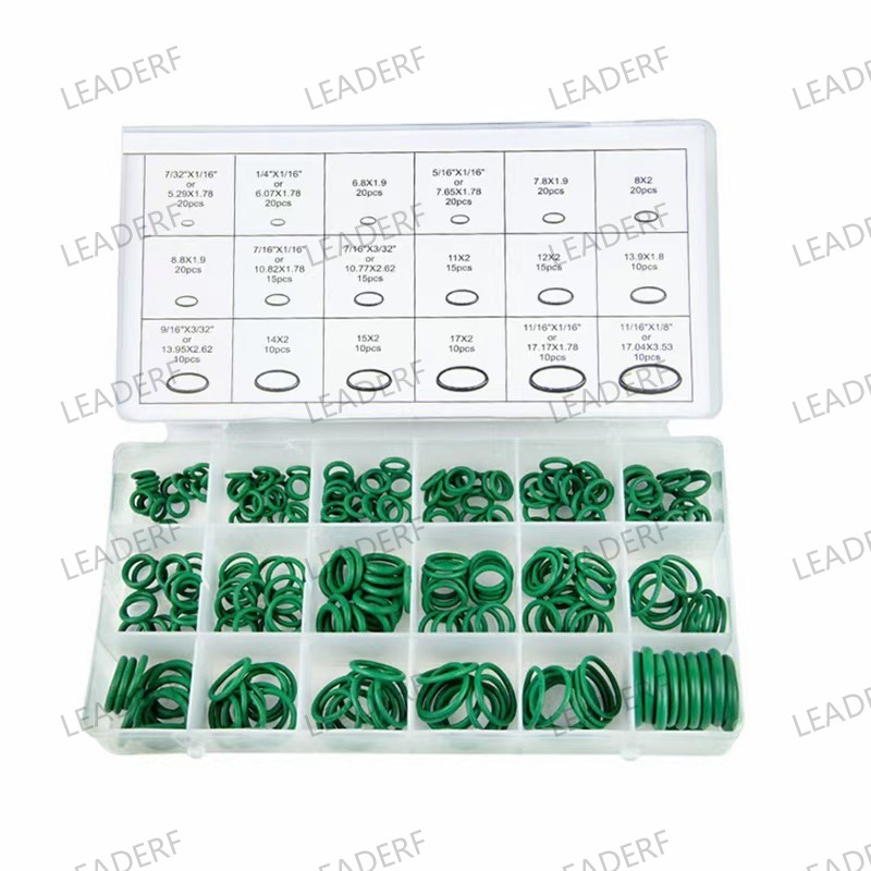 530 PCS green color O Rings Kit 18 Sizes Car Air Conditioning O-Ring Assortment Set for Door, Window, Electric Appliance, Bearing, Pump, Roller Auto, Home Appliances